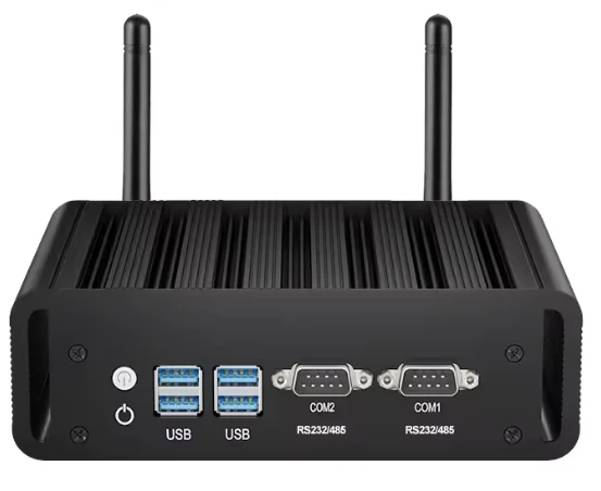 ARQ gateway, fanless industrial unit with dual antennas, USB, and RS232/485 serial ports